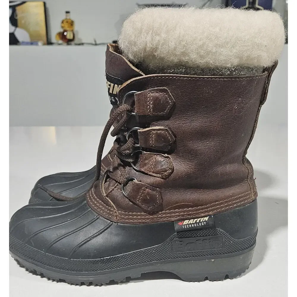 Women's Baffin Leather Waterproof Boots with Wool Liners
